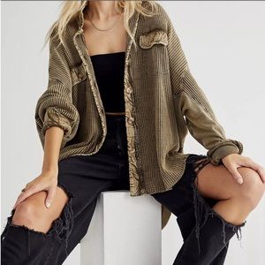 Free People One Scout Jacket in Army Green